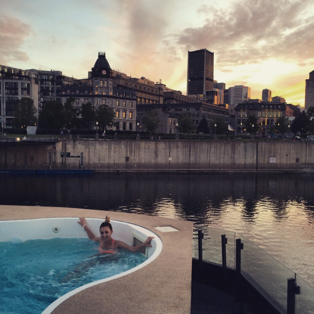 Relaxing at the spa with a view.